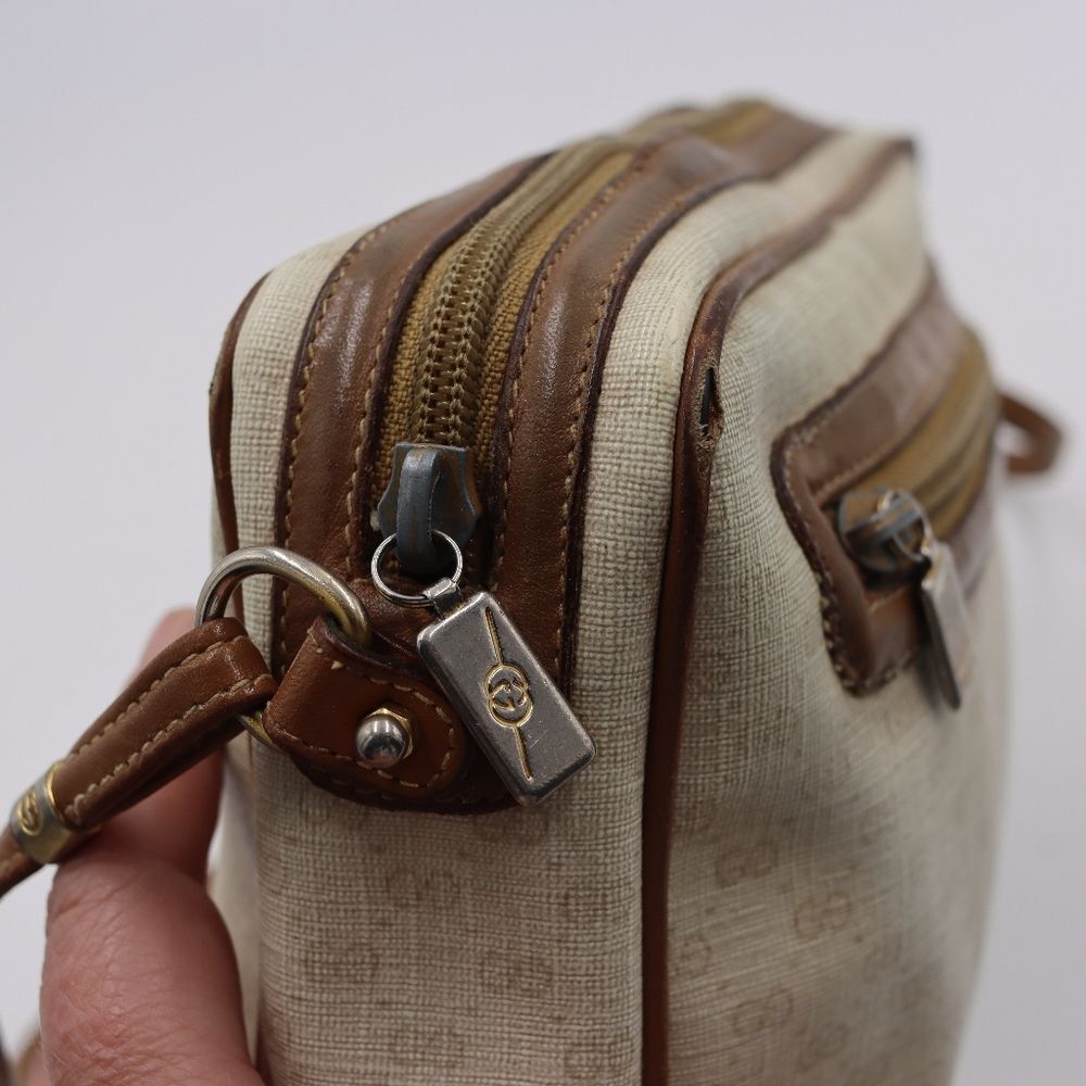 Gucci Vintage Micro GG Monogram Coated Canvas Crossbody Handbag - Picture 7 of 16